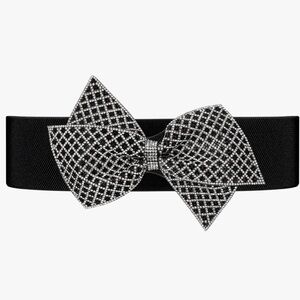 Elegant Black Bow Belt